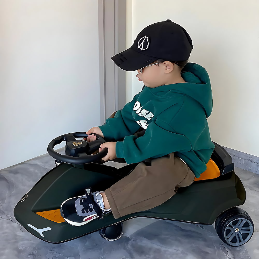 Jouet porteur bébé design Lamborghini – modèle Noire Lebei | EVEIL MONTESSORI