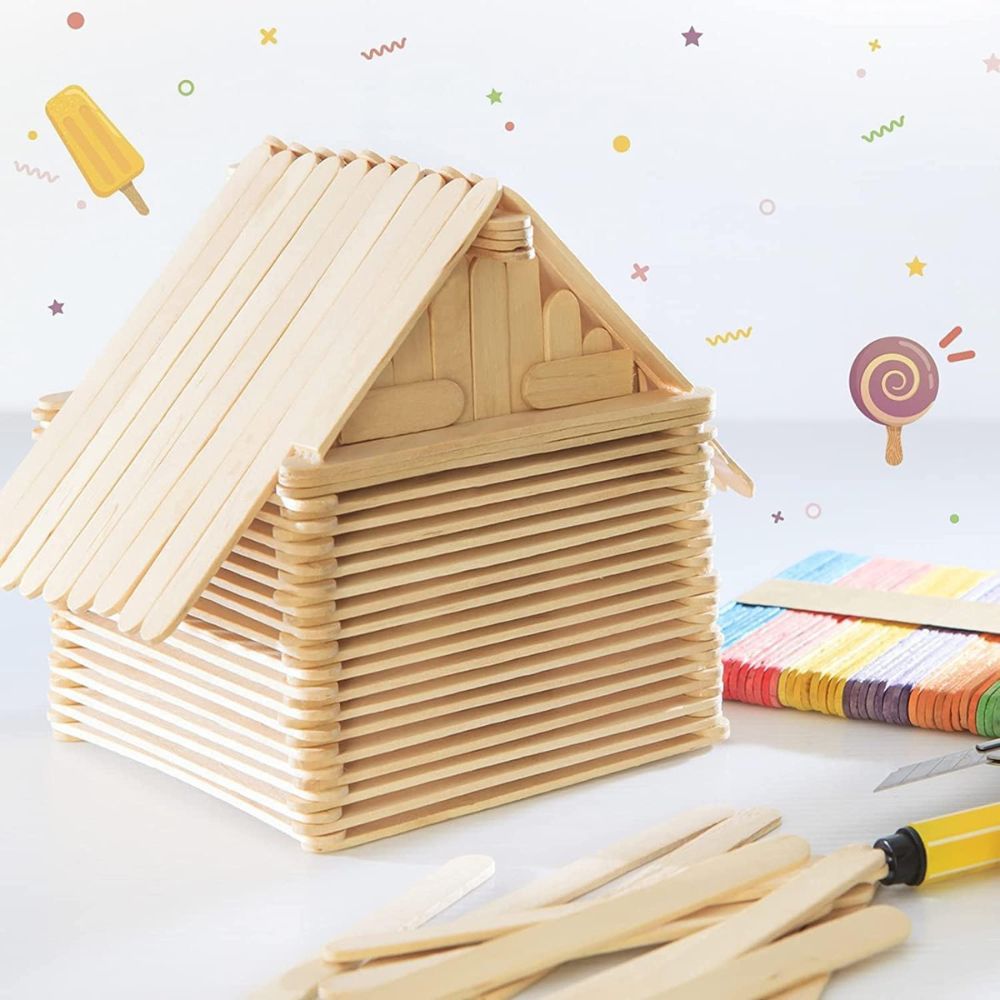 Bâtonnets en bois - Lot de 100 pcs