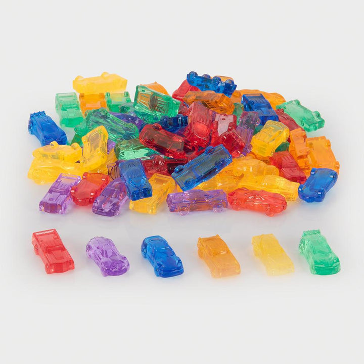 Baril de 72 Bolides Translucides à Compter et à Trier - 1 - Eveil Montessori Maroc