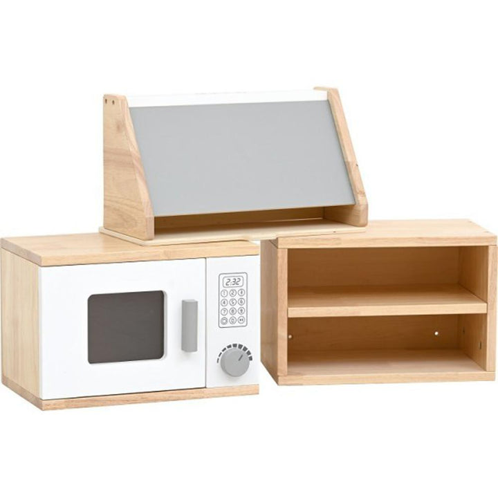 Micro-onde + Hotte aspirante + Étagères murales