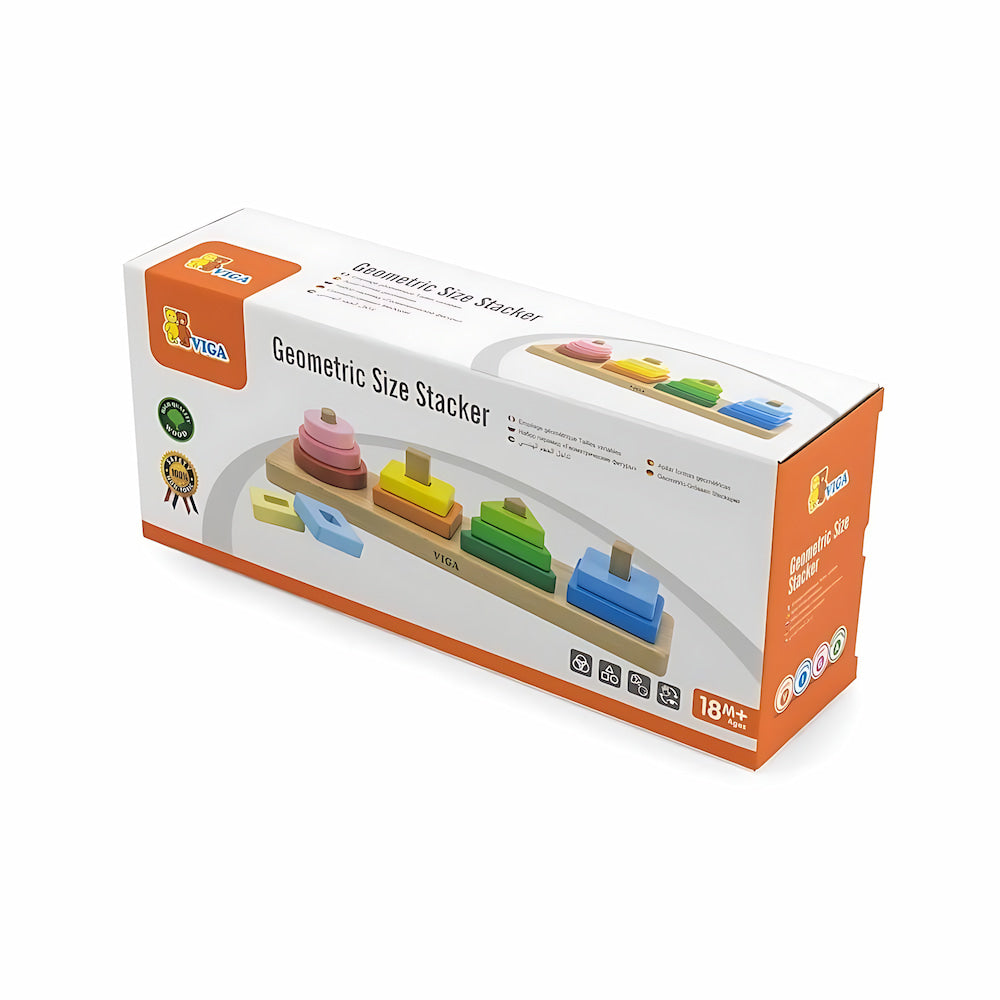 Empileur de formes géométriques - 5 - Eveil Montessori Maroc