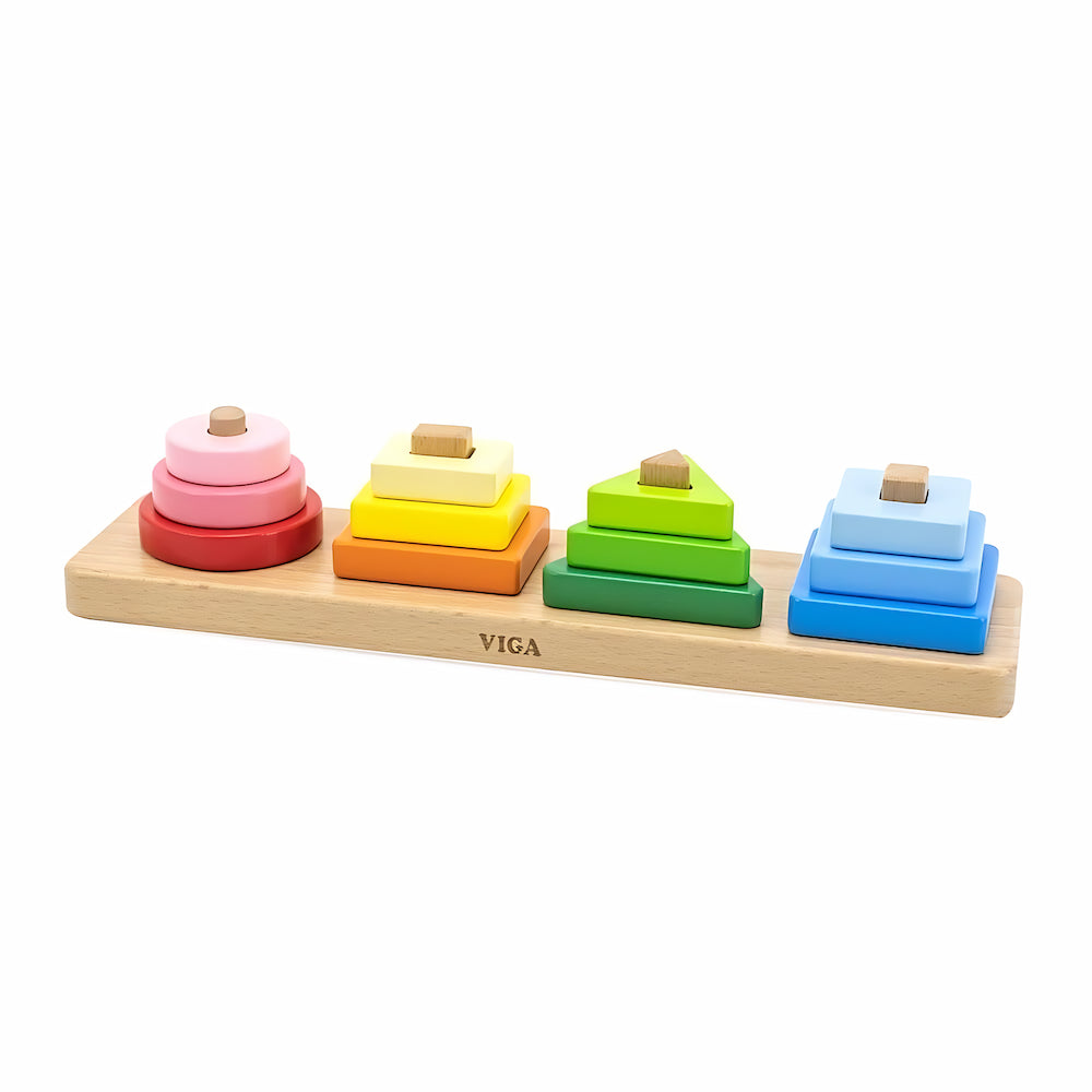 Empileur de formes géométriques - 2 - Eveil Montessori Maroc