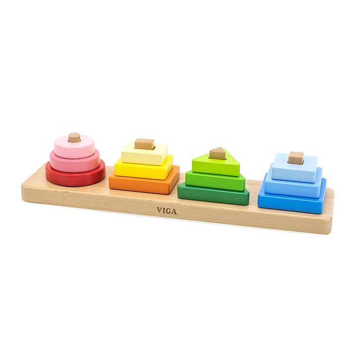 Empileur de formes géométriques - 2 - Eveil Montessori Maroc