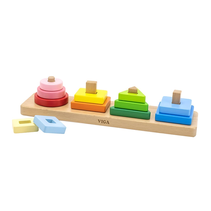 Empileur de formes géométriques - 1 - Eveil Montessori Maroc