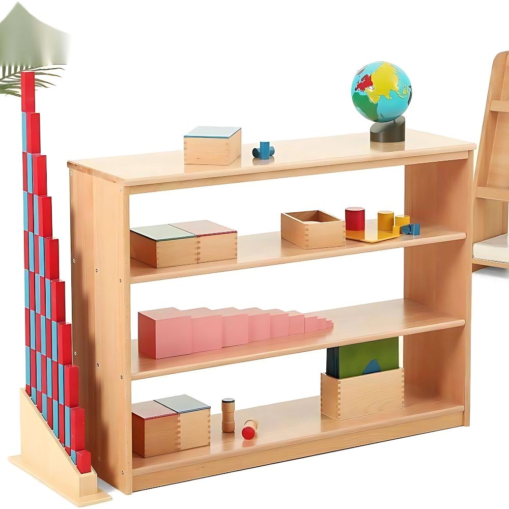 Meuble Montessori - 4 étagères (120*30*80cm) - 3 - Eveil Montessori Maroc