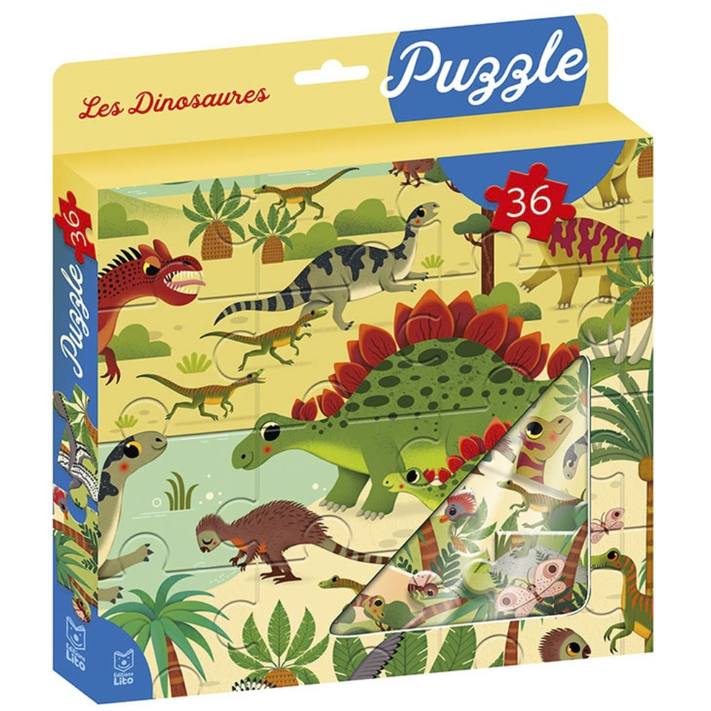 Puzzle 36 pièces : Les dinosaures - 1 - Eveil Montessori Maroc