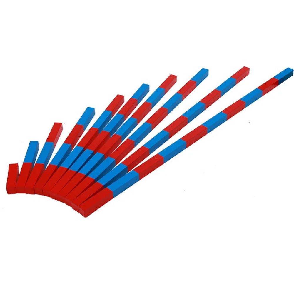 Grandes barres rouges et bleues