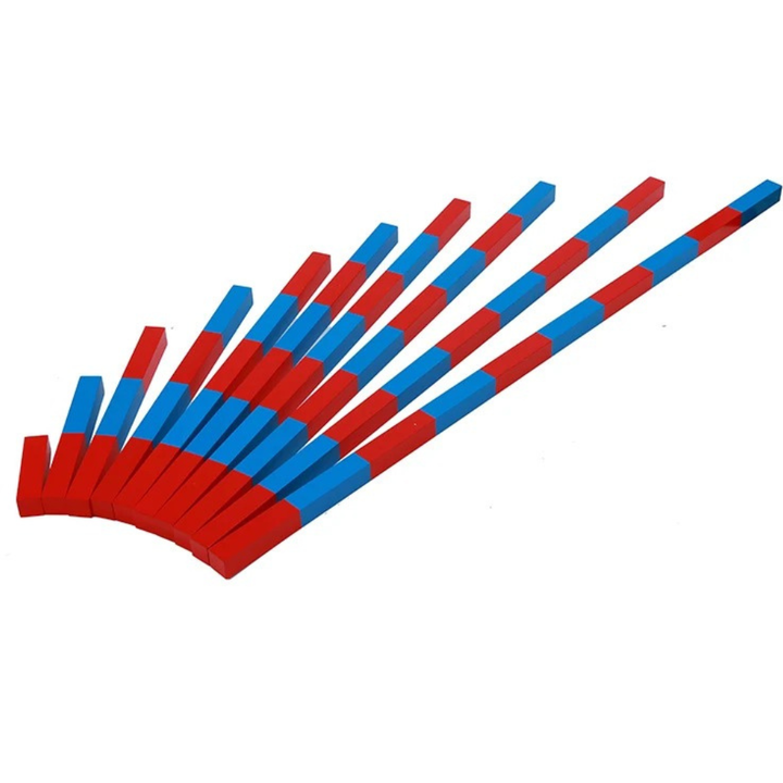 Grandes barres rouges et bleues