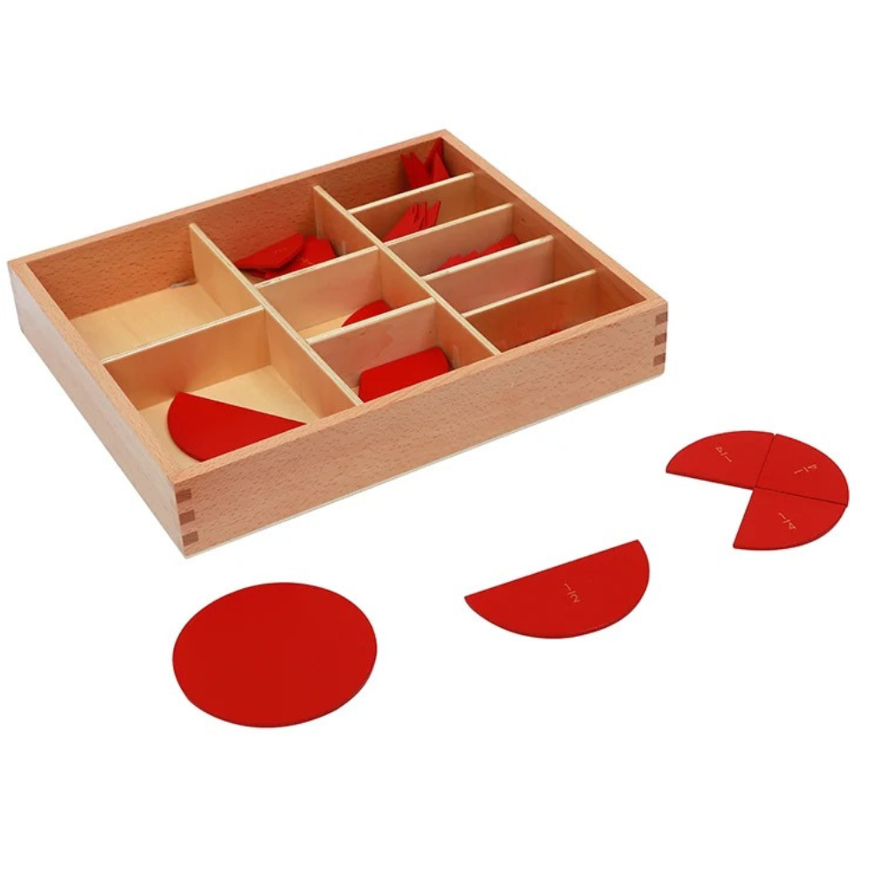 Sections circulaires des fractions de 1 à 10 - 2 - Eveil Montessori Maroc