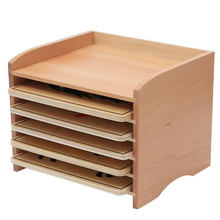 Cabinet + 5 puzzles animaux