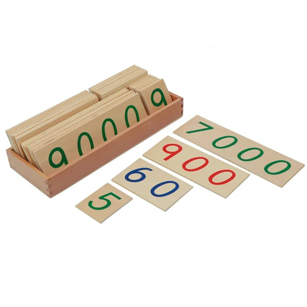 Grandes  cartes des nombres en bois 1-9999