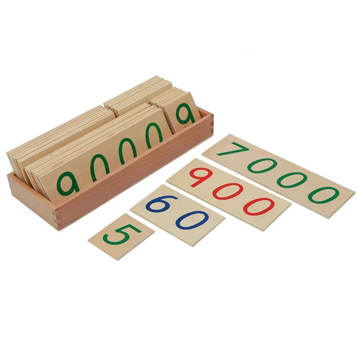 Grandes  cartes des nombres en bois 1-9999