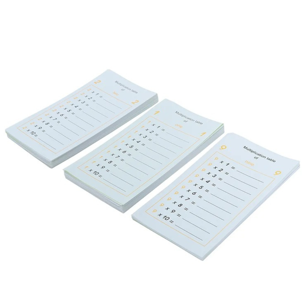 Feuilles des tables de multiplications