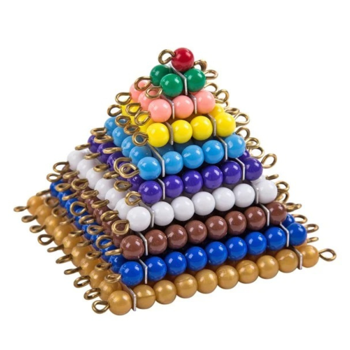 Carrés de perles colorées