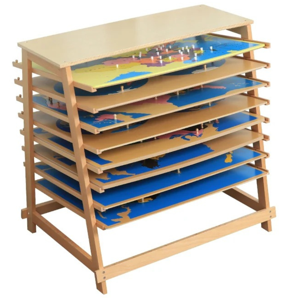 Meuble de rangement pour puzzles - 1 - Eveil Montessori Maroc