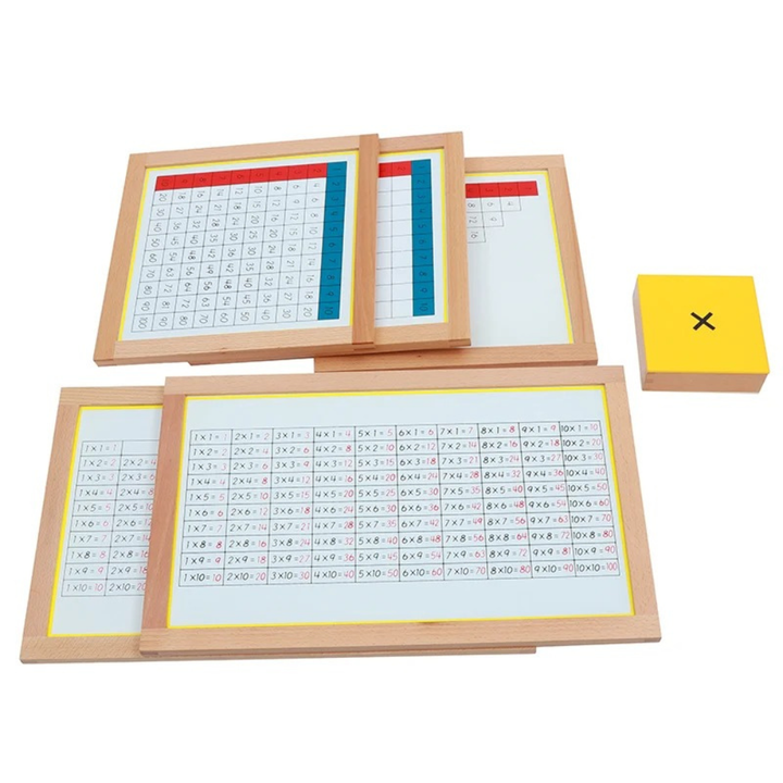 Tables de la multiplication en bois