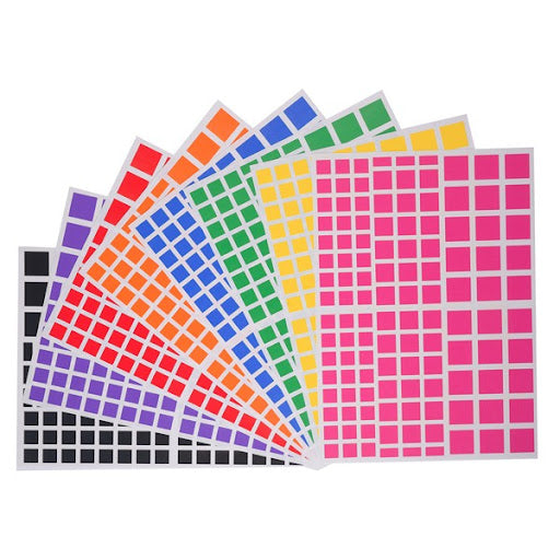 Gommettes Carrées Multi Tailles - 1 - Eveil Montessori Maroc