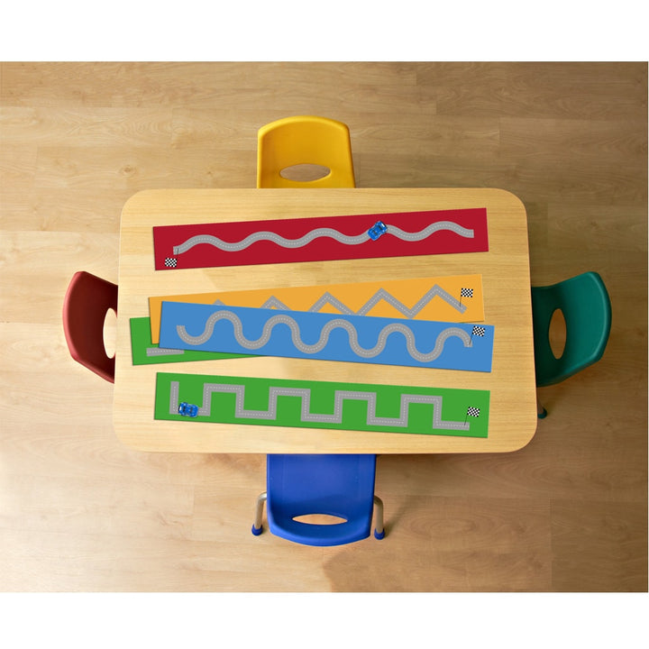 Lot de 8 tapis de jeu Pistes graphiques 15 x 100 cm - N°1