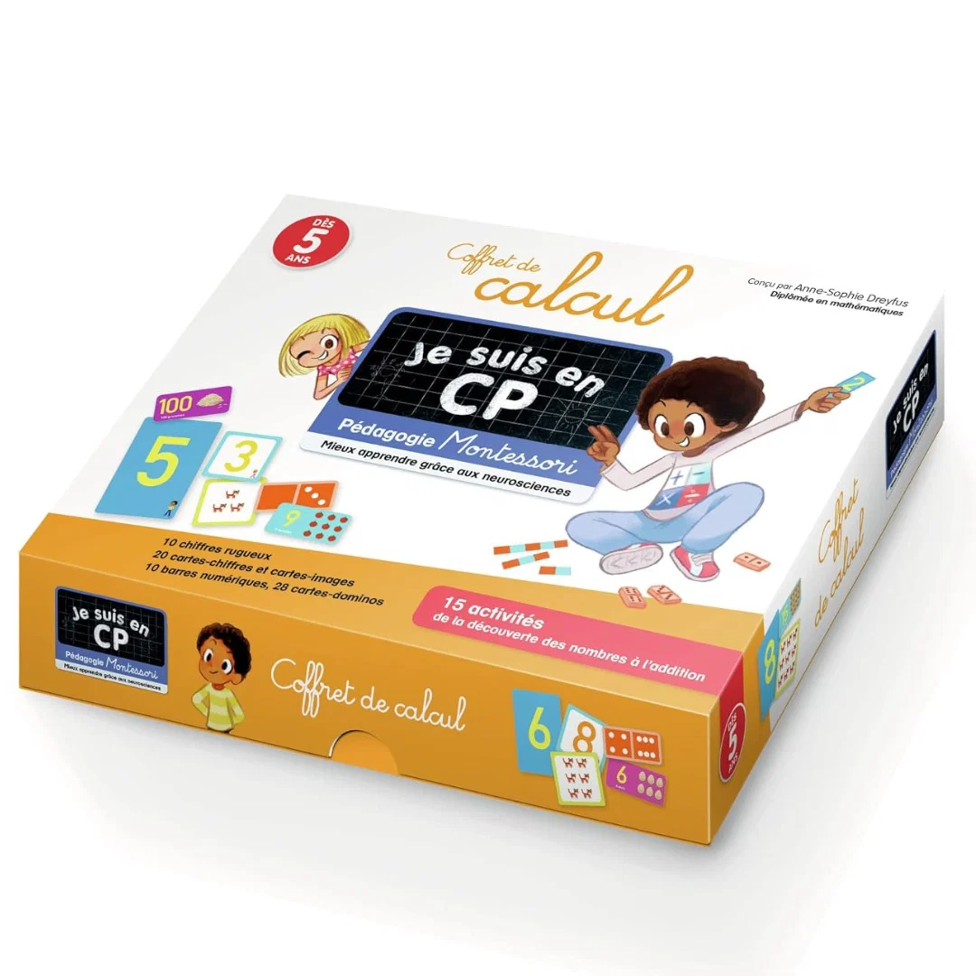 Je suis en CP : coffet de calcul, pédagogie Montessori - 1 - Eveil Montessori Maroc