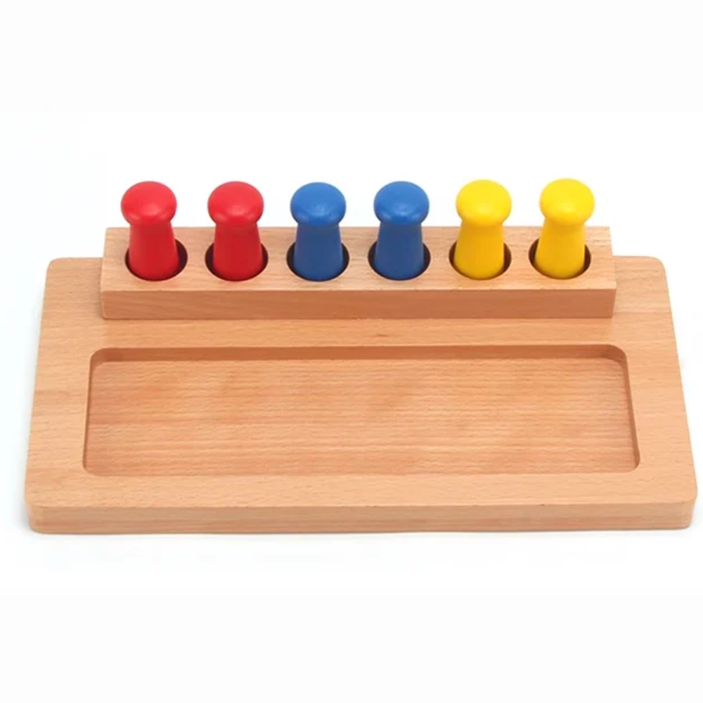 Chevilles colorées à encastrer - 1 - Eveil Montessori Maroc