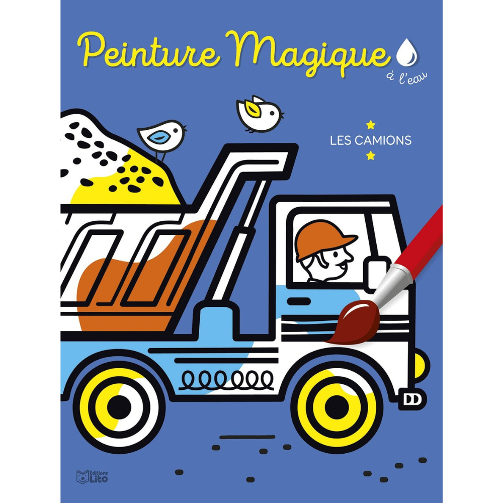 Peinture magique à l’eau – Les camions