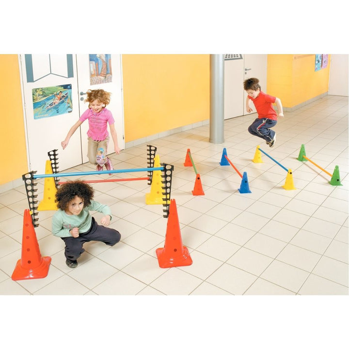 Lot de 2 balises 50 cm 12 trous coloris assortis