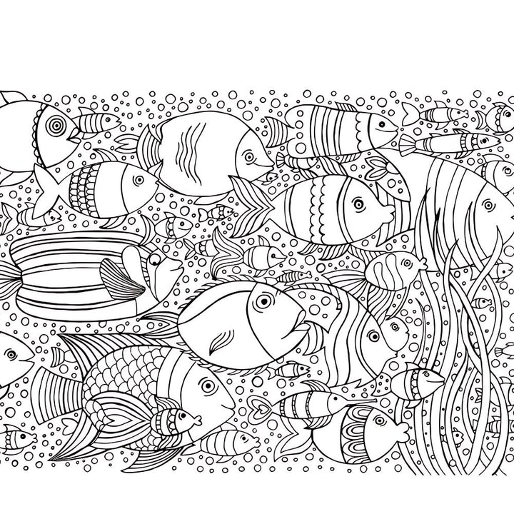 LOT 5 COLORIAGES GEANTS LES POISSONS