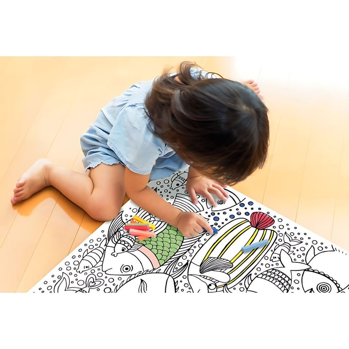 LOT 5 COLORIAGES GEANTS LES POISSONS