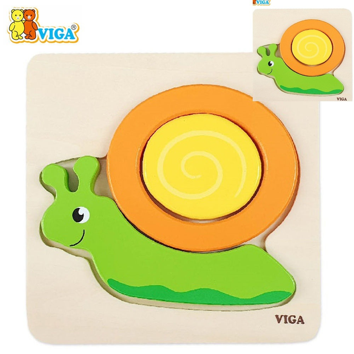 Mini puzzle en bois - escargot