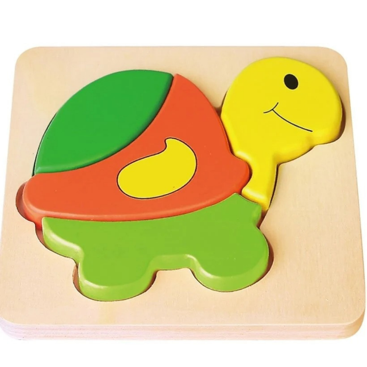 Mini puzzle en bois - Tortue