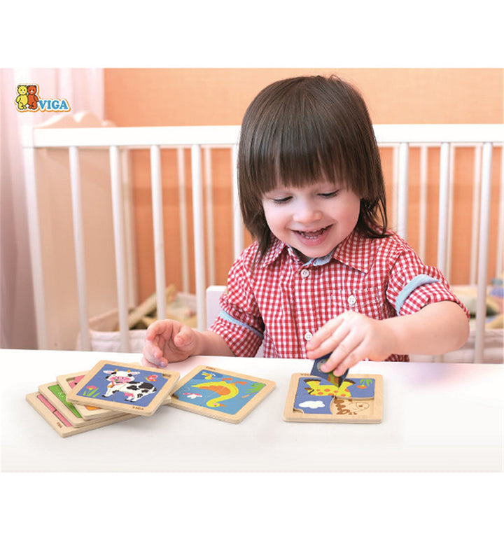 Puzzle 4 pièces - Girafe