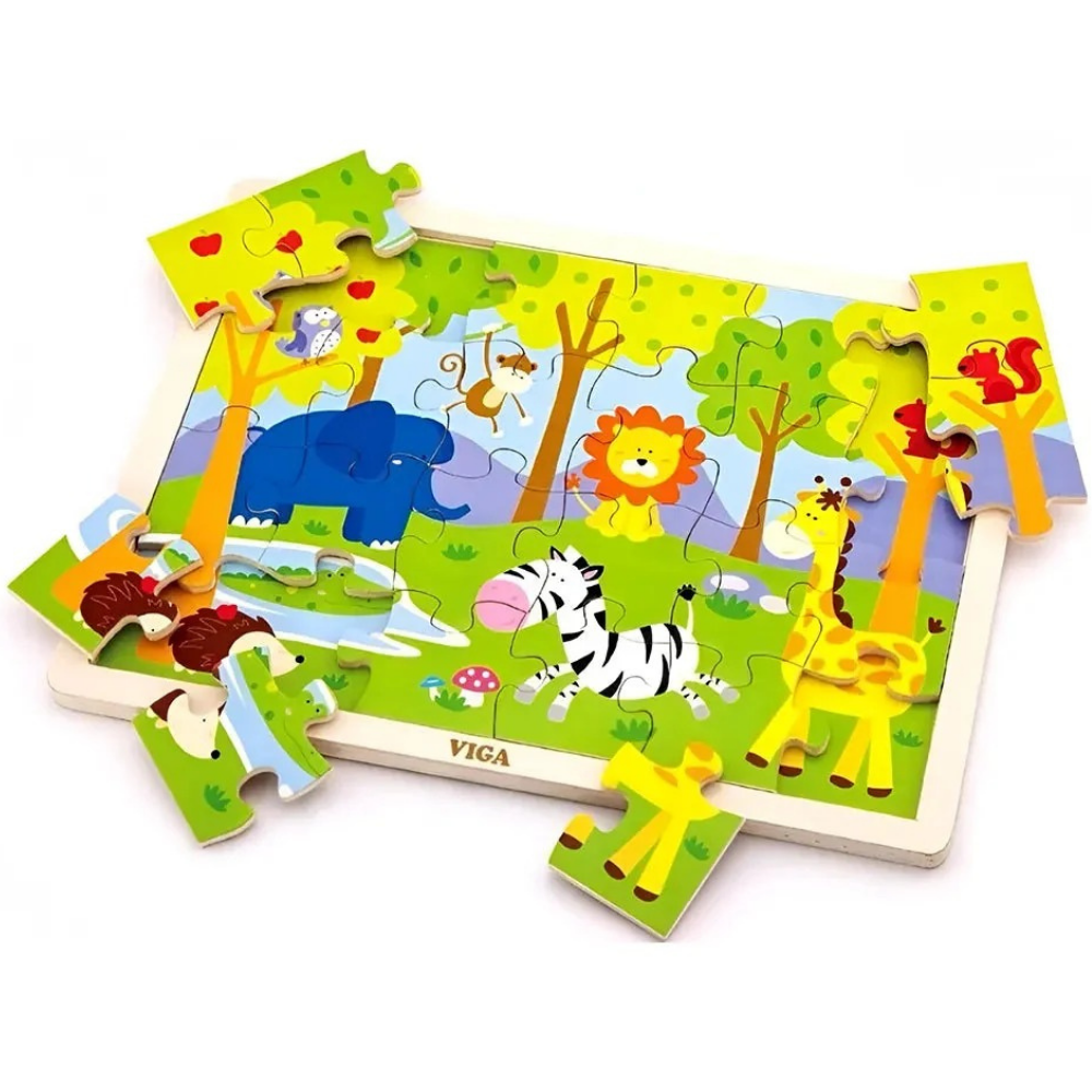 Puzzle en bois Safari - 24 Pcs