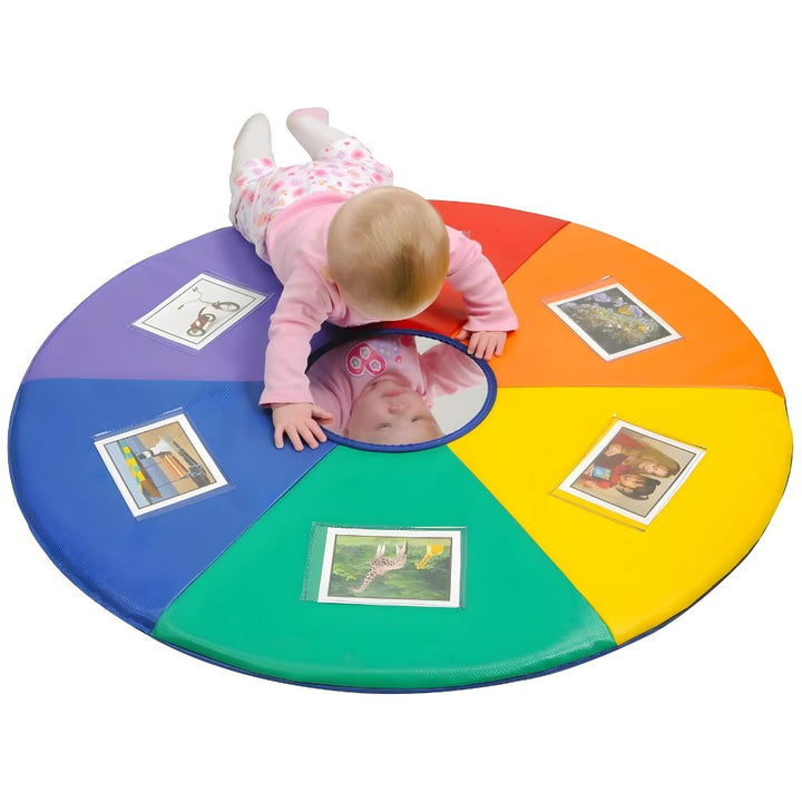 Tapis d'éveil Sensoriel "See-Me" Rainbow Rond