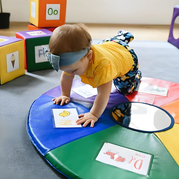 Tapis d'éveil Sensoriel "See-Me" Rainbow Rond