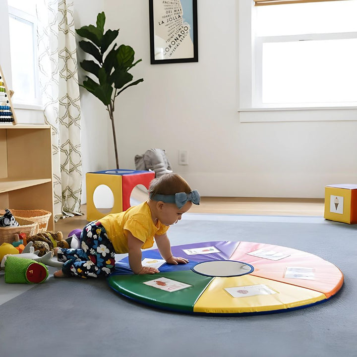 Tapis d'éveil Sensoriel "See-Me" Rainbow Rond