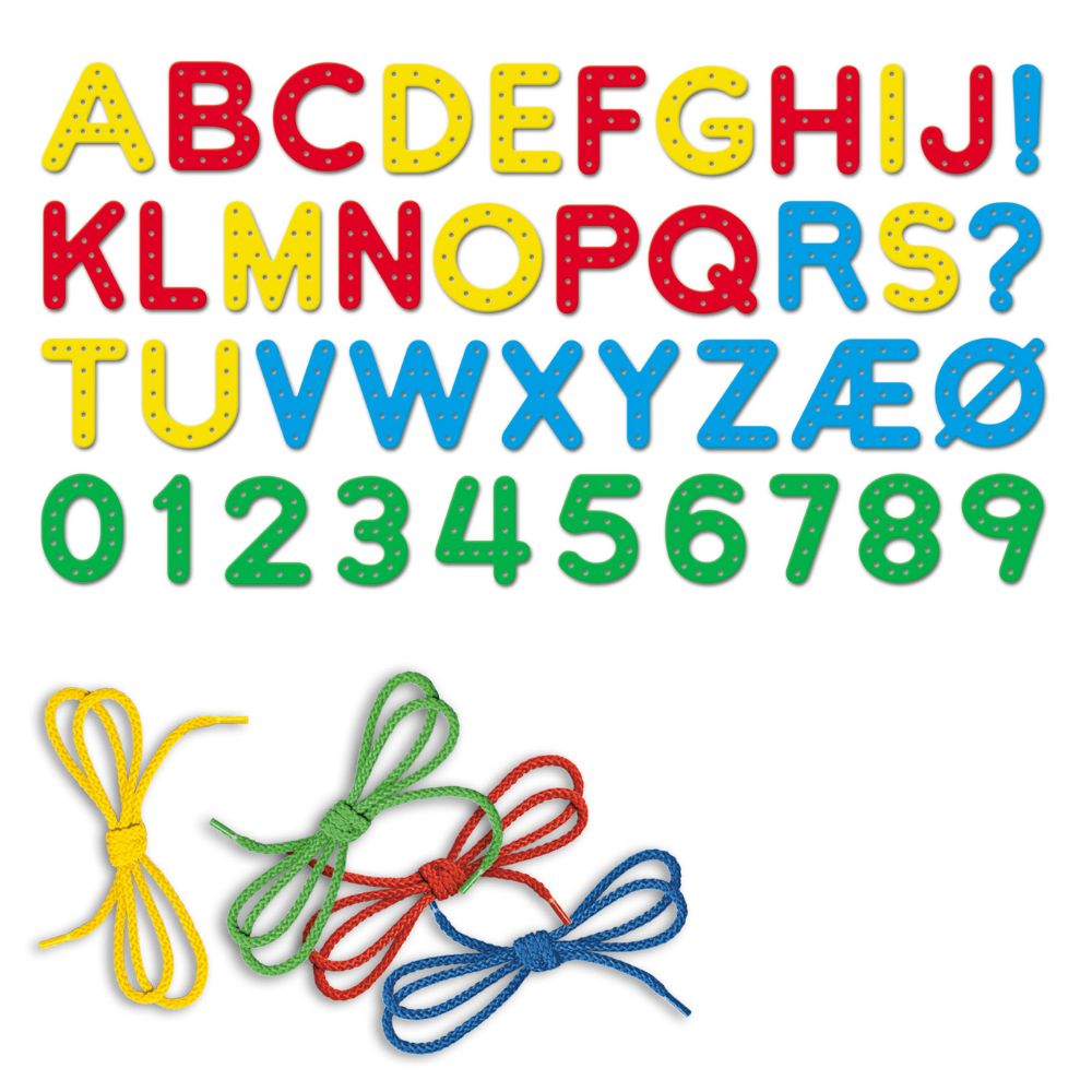 JEU DE LASSAGE LETTRES & CHIFFRES - Eveil Montessori Maroc