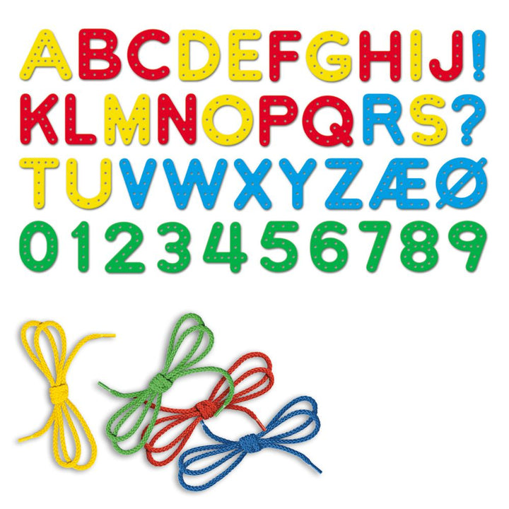 JEU DE LASSAGE LETTRES & CHIFFRES - Eveil Montessori Maroc