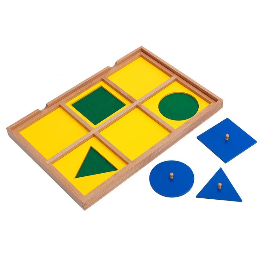 Plateau de démonstration de géométrie - Eveil Montessori Maroc