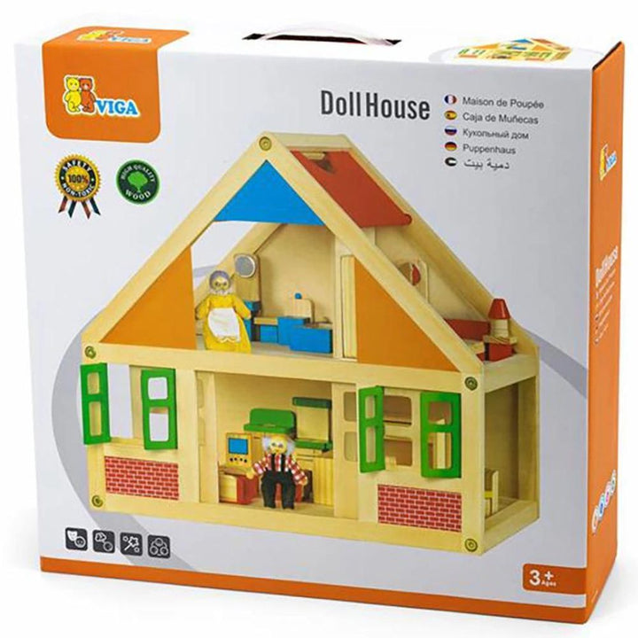 Maison de poupée en bois - Eveil Montessori Maroc