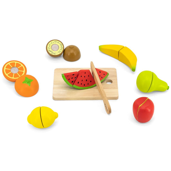 Fruits tranchés en bois - Eveil Montessori Maroc