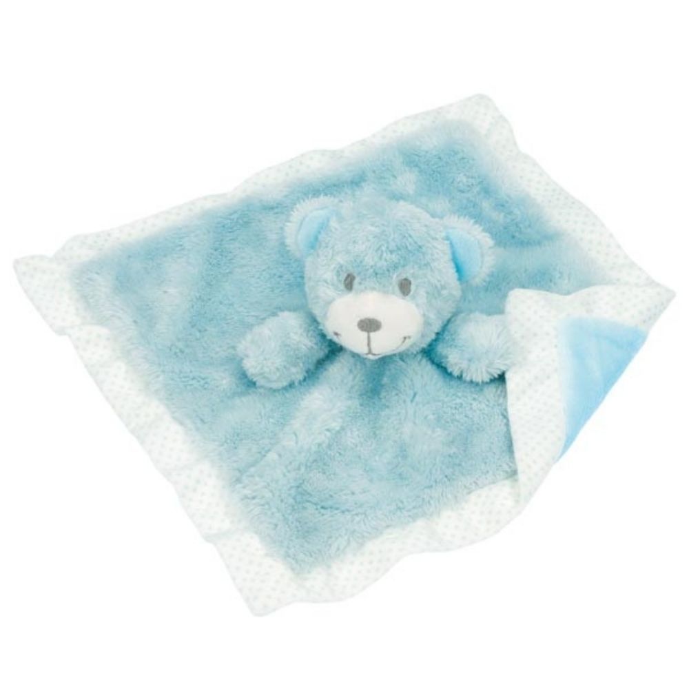 Doudou ours (bleu clair) - Eveil Montessori Maroc