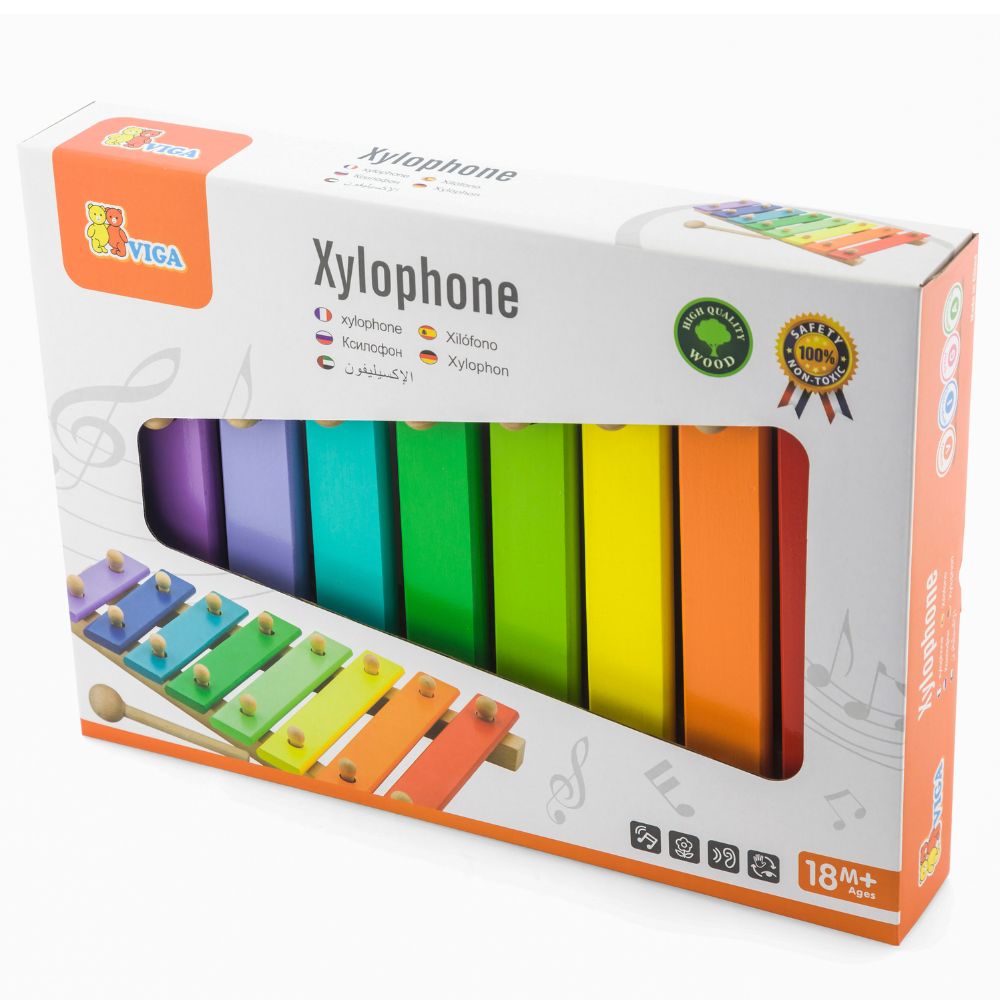 Xylophone en bois - 8 tons - Eveil Montessori Maroc