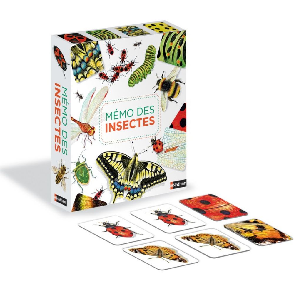 Mémo des insectes - Un jeu de memory pour apprendre en s'amusant en famille - Dès 4 ans - Eveil Montessori Maroc