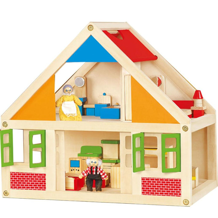 Maison de poupée en bois - Eveil Montessori Maroc