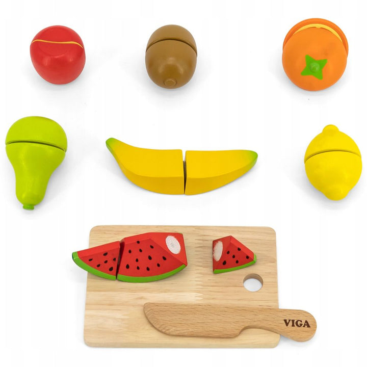 Fruits tranchés en bois - Eveil Montessori Maroc