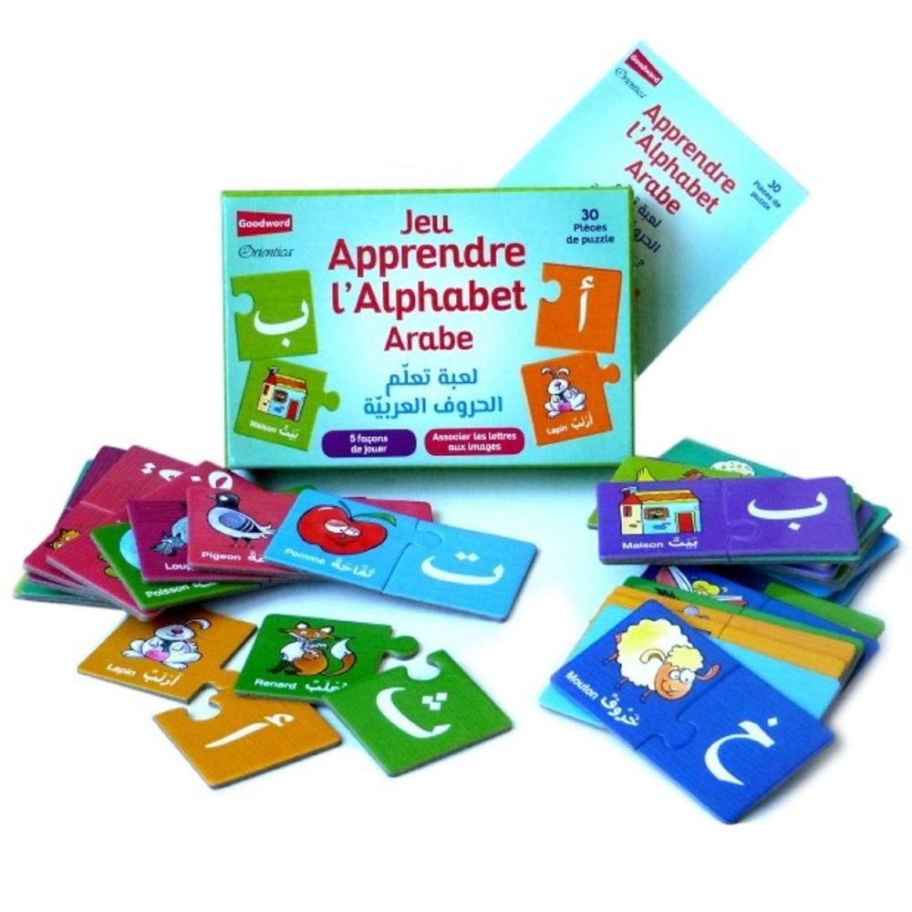 Jeu d'association : Apprendre l'alphabet arabe - لعبة تعلم الحروف العربية - Eveil Montessori Maroc