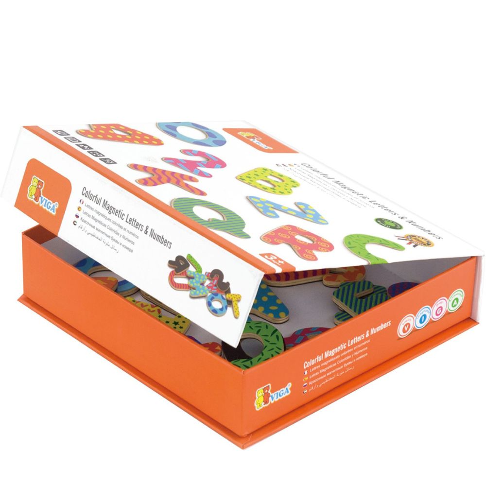 Lettres & Chiffres Magnétiques en bois - 77 pcs - Eveil Montessori Maroc