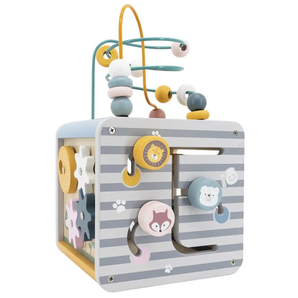 Boîte d'activité en bois 5 en 1 - Eveil Montessori Maroc