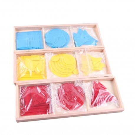 Formes concentriques : cercles, carrés et triangles - Eveil Montessori Maroc