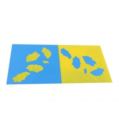 Planches de formes géographiques - Eveil Montessori Maroc